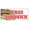 Signmission Cuban Sandwich Banner Heavy Duty 13 Oz Vinyl with Grommets B-120 Cuban Sandwich - alternate 1